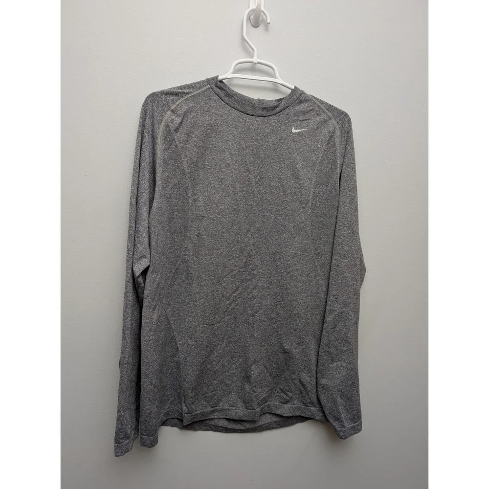 D5‎ Mens Nike Pro Dri fit Tight Fitting longsleeve gray size L